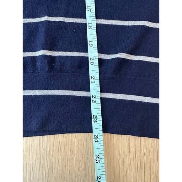 Theory Women Preppy Striped 100% Wool Crewneck Sweater Size Small 2220 - Picture 3 of 6